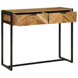 Console Table Brown 90 x 35 x 75 cm Solid Acacia Wood 374106