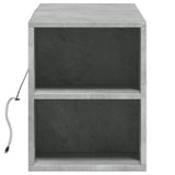 TV Wall Cabinet with LED Lights Concrete Grey 135x31x39.5 cm 852386