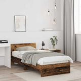 Bed Frame with Headboard Old Wood 90 x 200 cm Engineered Wood 871654