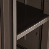 Garden Storage Cabinet Brown 65x45x172 cm PP Wood Look 151241