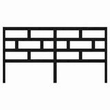 Bed Headboard Black 206x4x100 cm Solid Wood Pine 814218