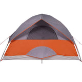 Camping Tent Dome 3-Person Grey and Orange Waterproof 94697