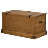 ZNTS Storage Chest HALDEN 91x48x47 cm Solid Wood Pine 4018401