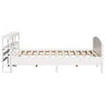 Bed Frame without Mattress White 200x200 cm Solid Wood Pine 3306214