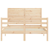 Bed Frame without Mattress 140x190 cm Solid Wood 3195006