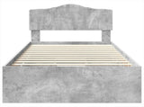 Bed Frame with Drawer Concrete Grey 100 x 200 cm Engineer Wood 3413036