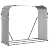 Log Holder Light Grey 120x45x100 cm Galvanised Steel 364553