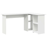 Desk with Shelf White 142 x 102 x 73 cm Engineered Wood 869290