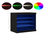 LED Sideboard Black Oak 60.5 x 37 x 67 cm Engineered Wood 863044
