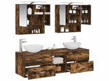 Bathroom Furniture Set 5 pcs Smoked Oak 3406723