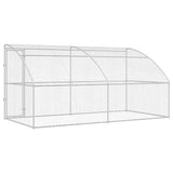 Dog Kennel 2 pcs Silver 4 x 2 x 2 m Galvanised steel 3368336