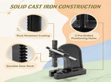 1 Ton Manual Arbor Press 15 Cm Maximum Height Cast Iron Heavy-Duty Desktop T6639P619056