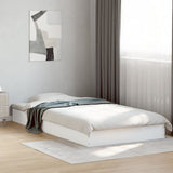 Bed Frame without Mattress White 90x190 cm Single Engineered Wood 842070