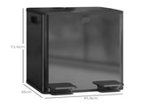 40L Dual Compartment Stainless Steel Bin, with Deodoriser Holders - Black T3398P344193
