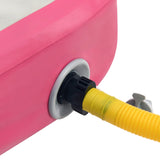 ZNTS Inflatable Gymnastics Mat with Pump 200x200x15 cm PVC Pink 92697