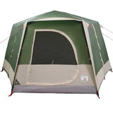 Cabin Tent 5-Person Green and White 333 x 317 x 194 cm 42004029