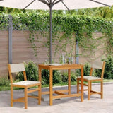 3 Piece Balcony Set with Cushions Solid Wood Acacia 365855