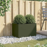 ZNTS Planter Olive Green 62x40x39 cm Cold-rolled Steel 841598