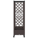 Raised Bed with Trellis and Roof Brown 203 x 40 x 127 cm PP 3423156