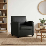 Armchair Shiny Black Faux Leather 42043435
