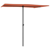 Garden Parasol with Aluminium Pole 2x1.5 m Terracotta 47341