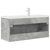 2 Piece Bathroom Furniture Set Concrete Grey Engineered Wood 3324917