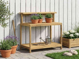 Outdoor Potting Bench 86.5 x 48.5 x 106 cm Solid Acacia Wood 903085