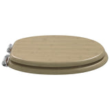 Soft-Close Toilet Seat 2 pcs Light Bamboo Color 44 x 38 cm 3414532