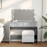 Dressing Table with LED Concrete Grey 100x40x120 cm 848209