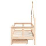 Kids Bed Frame with Drawers 70x140 cm Solid Wood Pine 834540