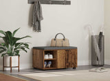 Hall Bench Old Wood 60 x 38 x 46 cm Engineered Wood and Fabric 891502