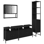 Bathroom Furniture Set 4 pcs Black oak 33 x 33 x 185.5 cm 3334406
