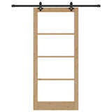 Sliding Door ORKDAL Natural and Black 93 x 211 cm 3332177