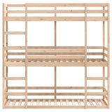 Triple Bunk Bed without Mattress 90x190 cm Single Solid Wood Pine 3284257
