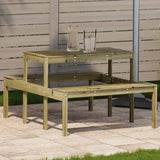 Picnic Table 110x134x75 cm Impregnated Wood Pine 832561