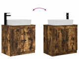 Bathroom Vanity with Sink Smoked Oak 54 x 35 x 83 cm 890134