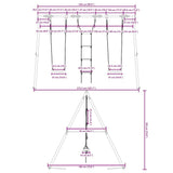 Outdoor Swing Set with Swings and Ladder 3283600