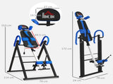 Gravity Inversion Table with Safety Belt Adjustable Hand Stand for Muscle Pain Relief, Blue T3398P425050