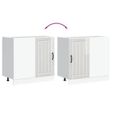 Kitchen Base Cabinet "Lucca" High Gloss White Engineered Wood 854310