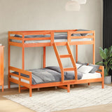 Bunk Bed without Mattress 80x200/120x200 cm Wax Brown Solid Wood 3207164