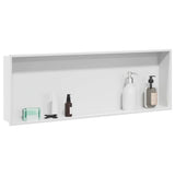 Shower Niche White 90 x 30 x 9.5 cm Stainless Steel 42012676