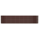 Garden Raised Bed Galvanised Steel 332x40x68 cm Brown 318910