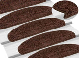 Stair Mats 30 pcs 65x21x4 cm Brown Half Round Large 3365815