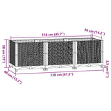 Raised Bed 120x40x38 cm Polypropylene 316517