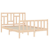 Bed Frame without Mattress Small Double Solid Wood Pine 3193111