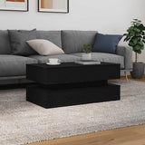 Coffee Table with LED Lights Black Oak 90x50x40 cm 862258
