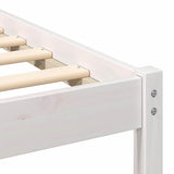 Bed Frame with Headboard White 75 x 190 cm Solid Pine Wood 872258