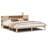 Bookcase Bed without Mattress 180x200 cm Super King Solid Wood Pine 3322521