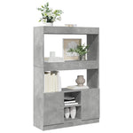 Highboard Concrete Grey 92x33x140 cm Engineered Wood 3309612