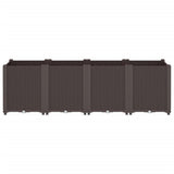 Garden Planter Brown 160x40x53 cm PP 367860